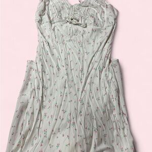 Target Cream and Pink Floral Midi Dress